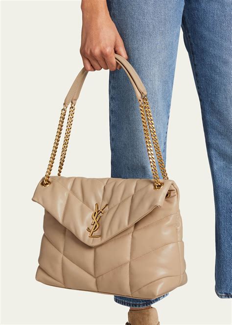 ysl loulou medium bag beige|YSL loulou puffer bag large.